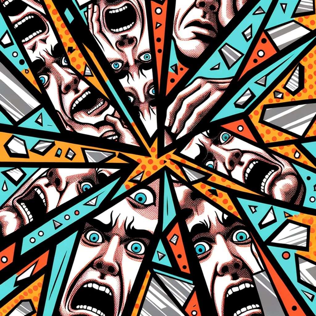a representation of anxiety, pop art